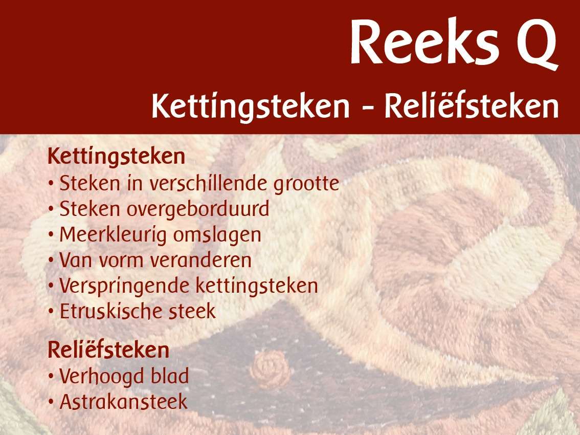 De steken uit mijn favoriete borduurstekenboek – Deel 3 – Reeks Q