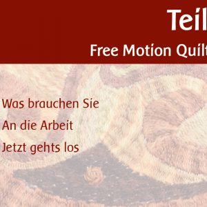 Die Stiche aus mein Lieblingstickstichebuh – Teil 3 - Free Motion Quilting